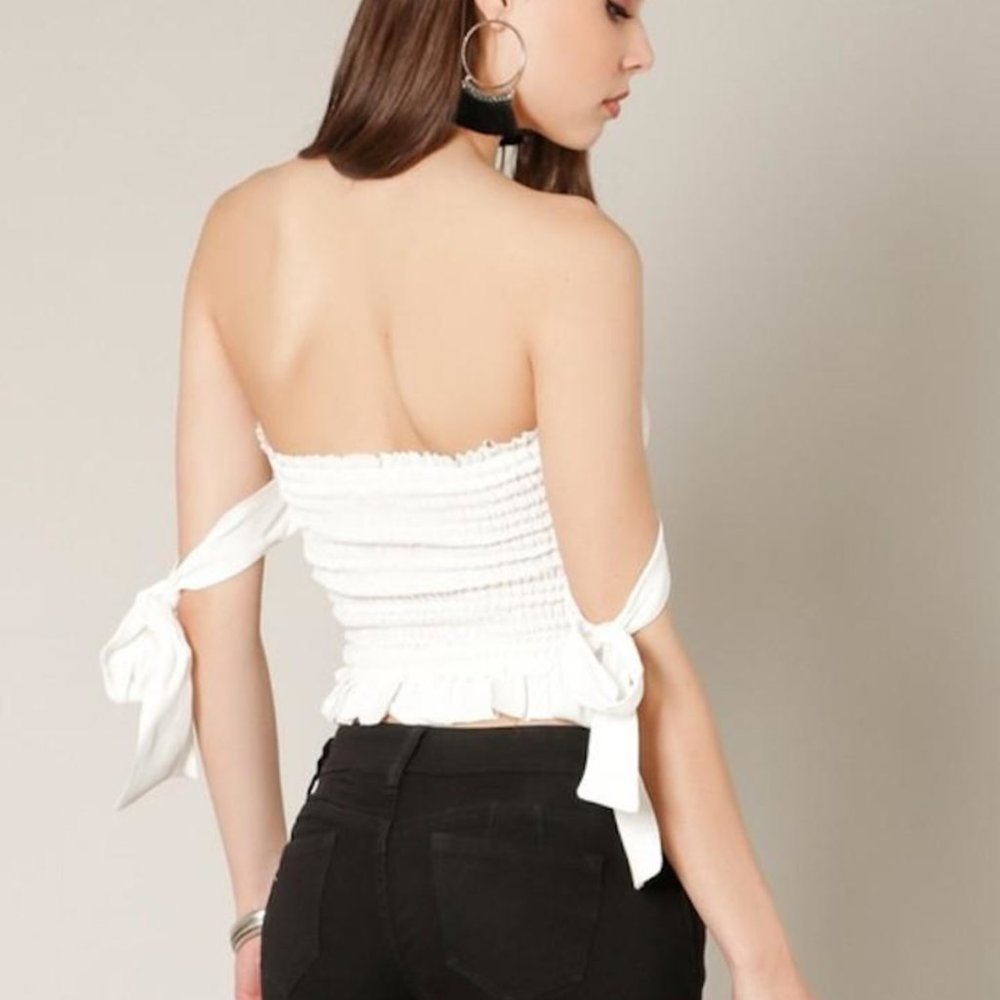 Jella C White Smock Tube Top